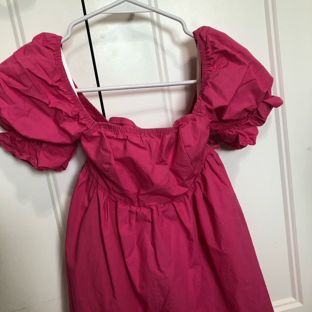SHEIN Pink puff sleeve Dress size extra small - Picture 2 of 4